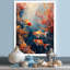 Orange, poisson koi, corail, magie marine - art mural Coralwall-106110696-134423538