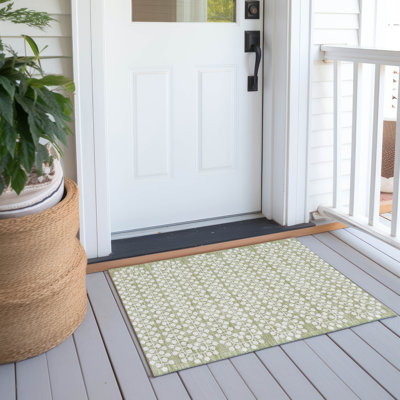 Machine Washable Indoor/Outdoor Gursevak ACN2247 Geometric Rug