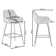 Vintage Suede Bar Stools with Armrest