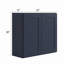Armoire murale bleu marine Shaker, structure en bouleau massif, boîte d'armoire en contreplaqué, tablette réglable, finition matte douce, plusieurs tailles-134530650