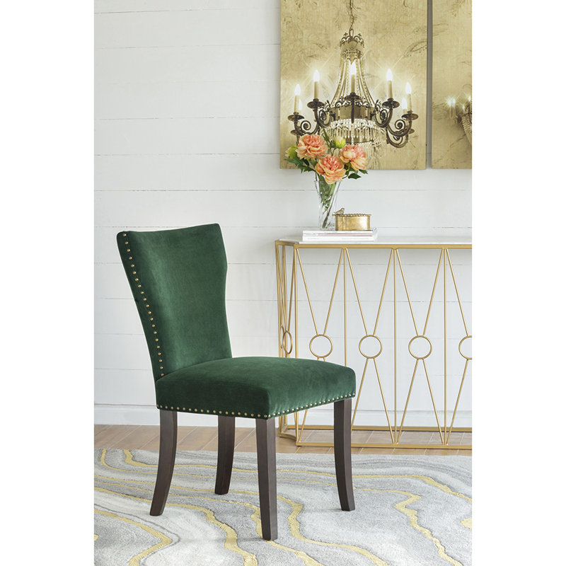 Chaise parsons rembourrée en tissu Buntingford, Vert foncé