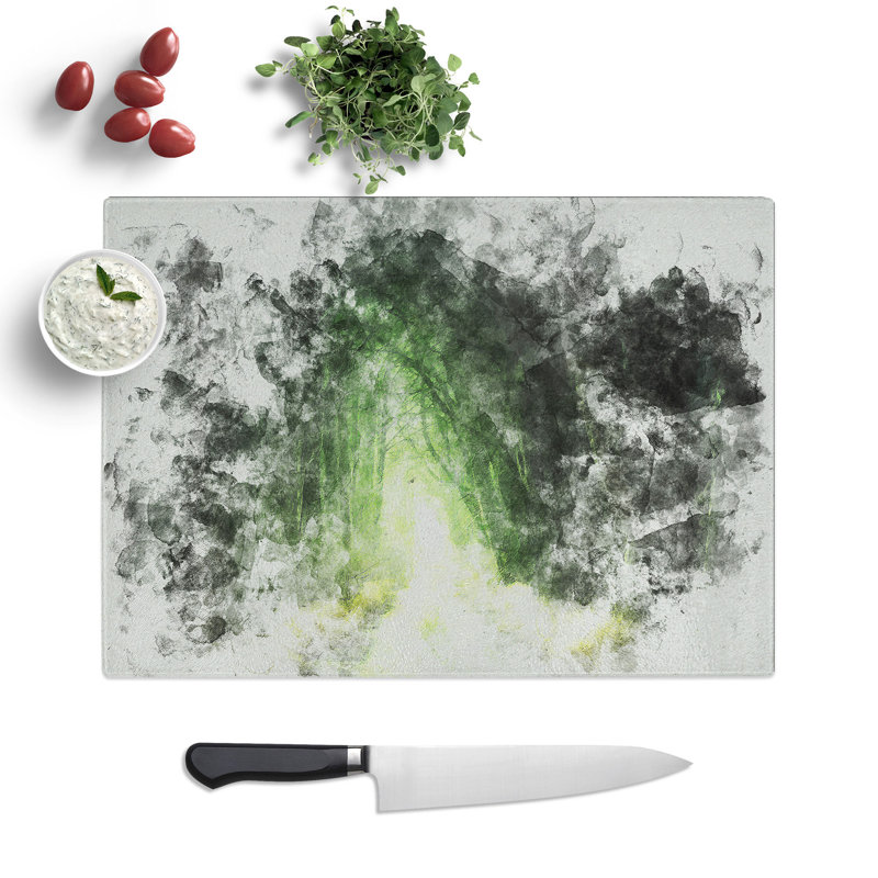 Tempered Glass Secret Forest Chopping Board, 20 cm x 28.5 cm
