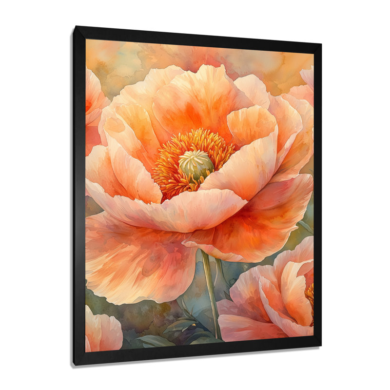 Gosson - impressions sur toile florales, H 44 po x l 34 po, Noir, noir, noir, noir, Reproduction encadrée d'une seule photo