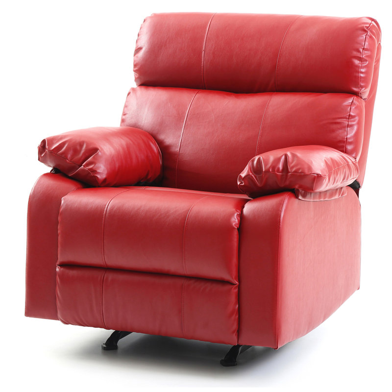 Fauteuil inclinable contemporain berçant élégant, Rouge