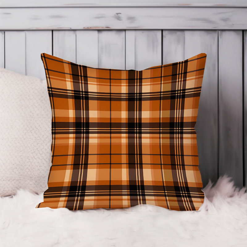 Fall Plaid Pattern I Modern, 18"H x 18"W