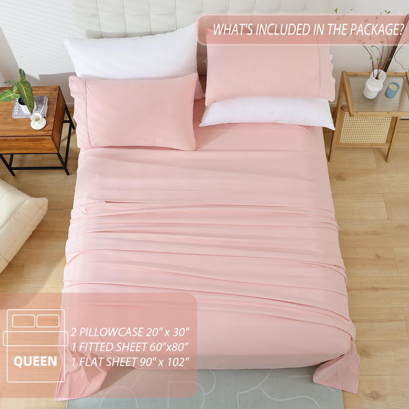 Pink Queen Deep Pocket Microfiber Sheet Set