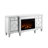 W 57" X D 15 " X H 25.6" Flash Silver Combination Tv Fireplace Cabinet