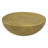 Terminus Coffee Table, 36 Inch Round Bowl Base With Hand Etched Texture, Antique Brass