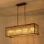 Lustre carré / rectangulaire à 4 lumières pour îlot de cuisine