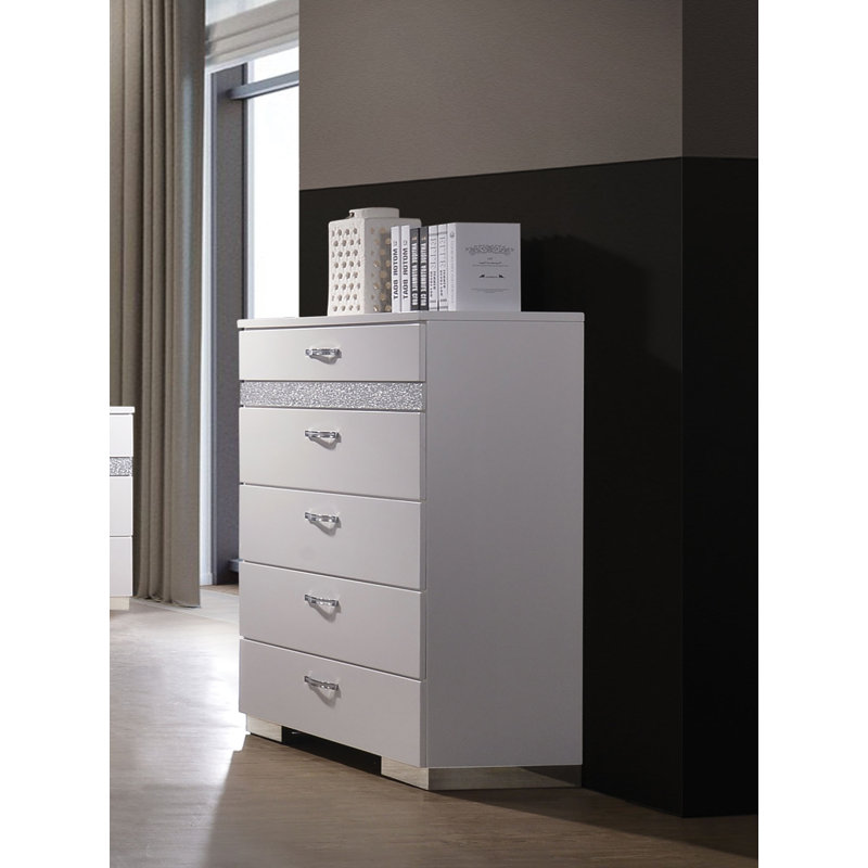 Chest, White High Gloss