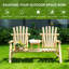 2 chaises en bois naturel avec table, foyer d'extérieur pour terrasse, porche, table de jardin, chaise