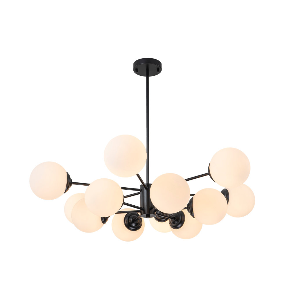 Buchholtz 90cm Modern Opal Glass Bubble Sputnik Chandelier