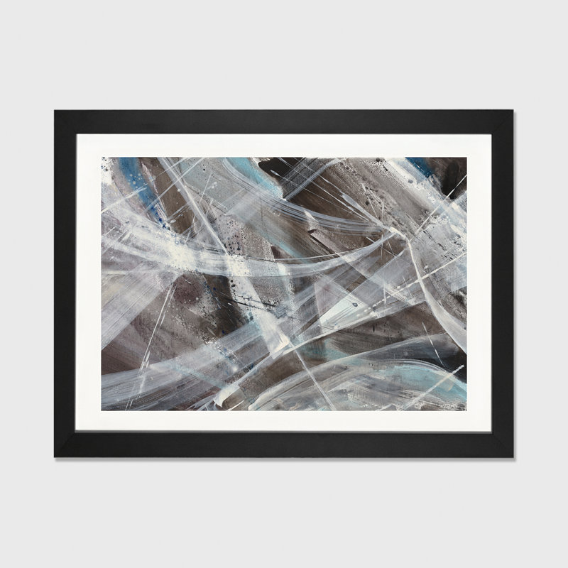 Glacier VI by Albena Hristova - Print, 40" H x 60" W x 1.5" D, Dark Rustic Wood Framed Canvas