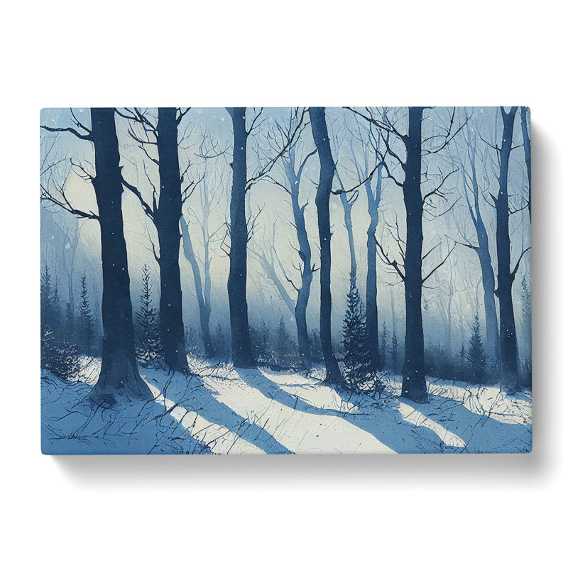 Winter Forest Watercolour Vol.3 - Wrapped Canvas, 35cm H x 50cm W x 3cm D