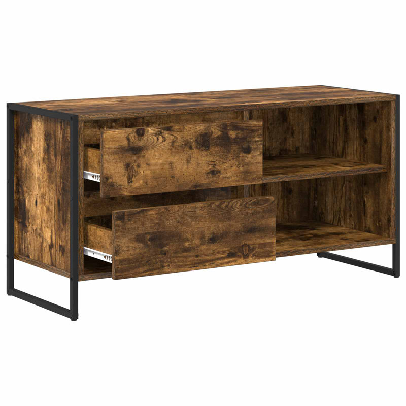 TV Stand for TVs up to 43", Smoke Oak