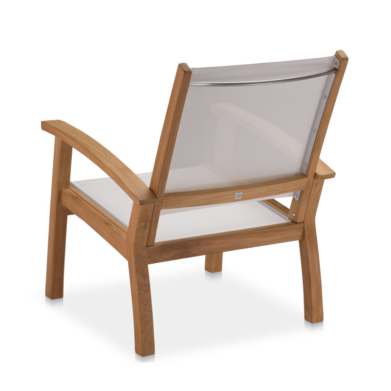 Barbados Outdoor Teak Lounge Chair, White
