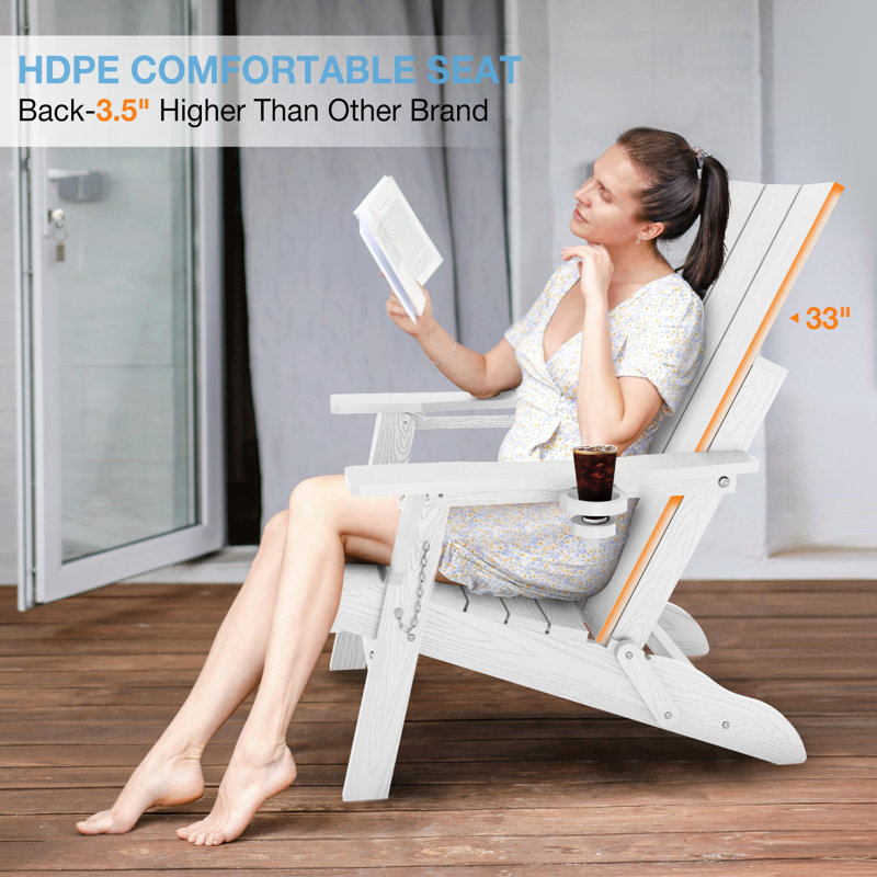 Outdoor Adirondack Chair, White