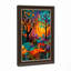 Art abstrait sur toile, paysage abstrait avec arbres colorés et Rolling Hills-133521206