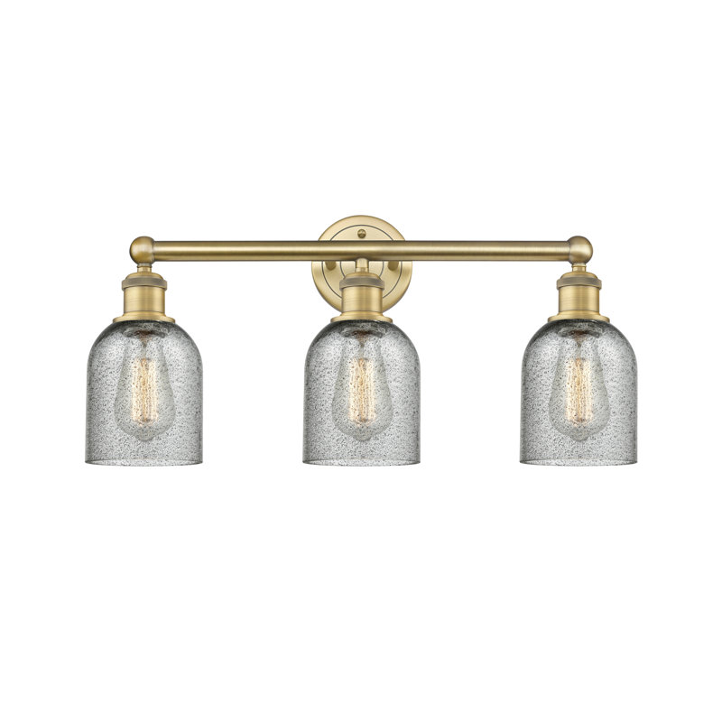 Reiko 3 - Light Dimmable Vanity Light, Charcoal, Brushed Brass
