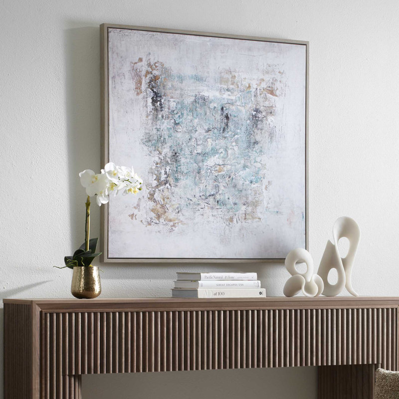"Uttermost Find Me Here", art abstrait sur toile encadrée