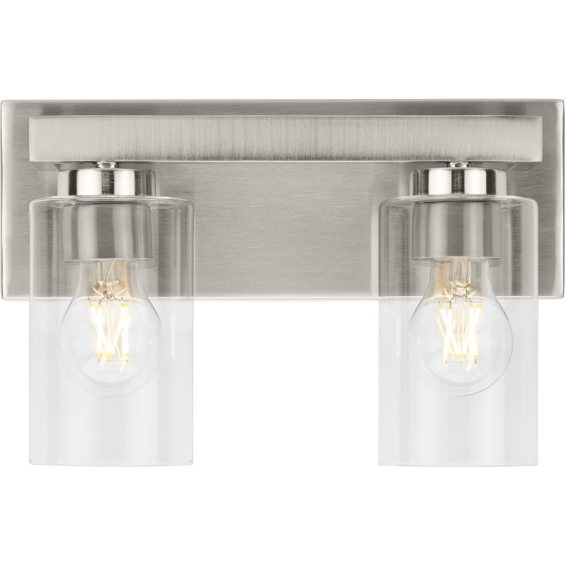Éclairage pour meuble-lavabo moderne 2 lumières, Argent