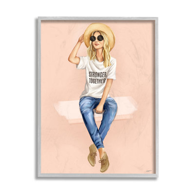 " Stronger Together Phrase Relaxed Fashion Female " by Ziwei Li