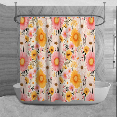 Rideau de douche à fleurs Rimah