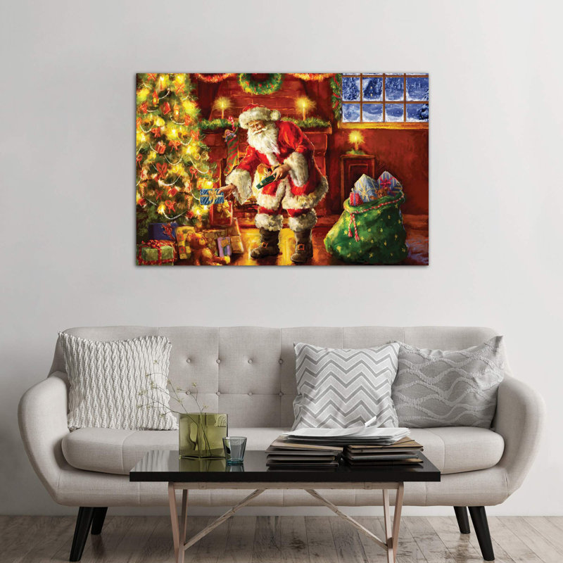 Santa Putting Gifts Under Tree by Marcello Corti - Wrapped Canvas Print, 152.5 cm H x 101.5 cm W