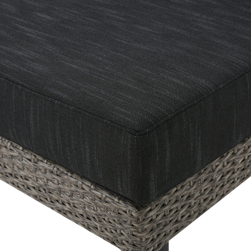 Canapés de patio brun durable, ensemble d'angle en rotin Pe résistant aux intempéries