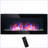 Electric Fireplace, 41.3” Wall-Mounted with Flame Effect, 7 Color LED Lights, 1500W | Black | Metal