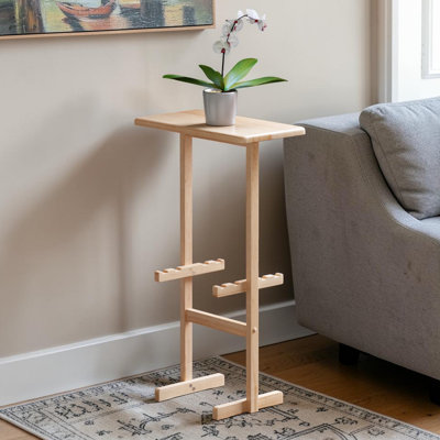 Pembroke Snack Table Rack in Natural Finish
