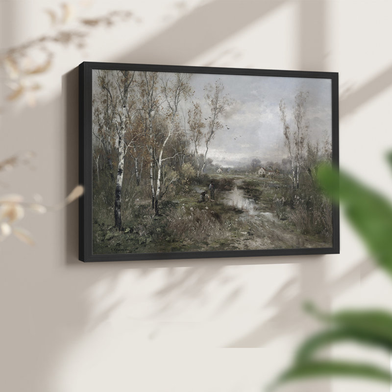 Paysages rétro-D - impression encadrée - réaménageable, H 8 po x l 10 po, Noir