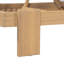 Chaise longue en bois d'acacia avec dossier réglable et coussin Alfred-847596830