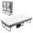 Folding Bed Cot With Mattress For Adults, 75 Inches Foldable Metal Frame Bed For Guest With Memory Foam Mattress On Wheels, Saving Space Rollaway Bed, Bed Frame-1941198095-1941198094