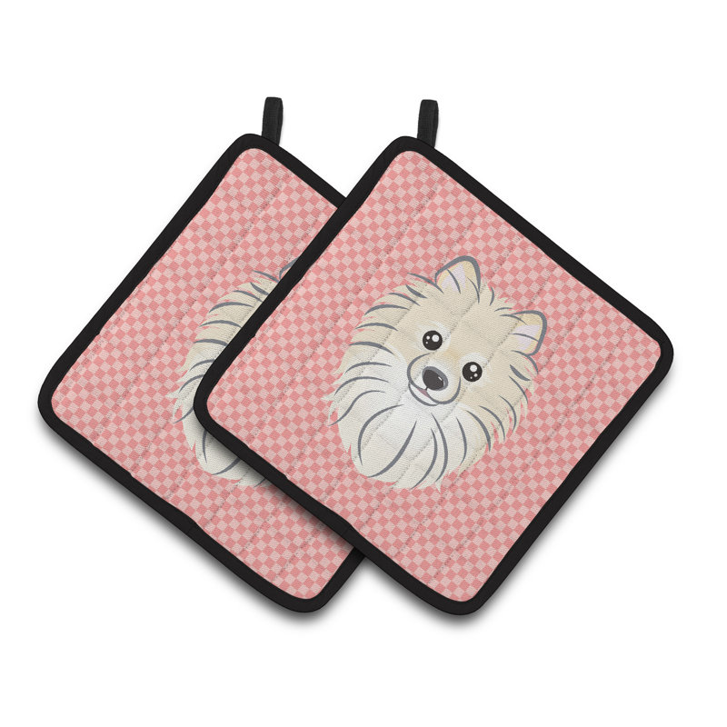 Cuisinier poignée poméranie caroline trésors Checkerboard, Rose