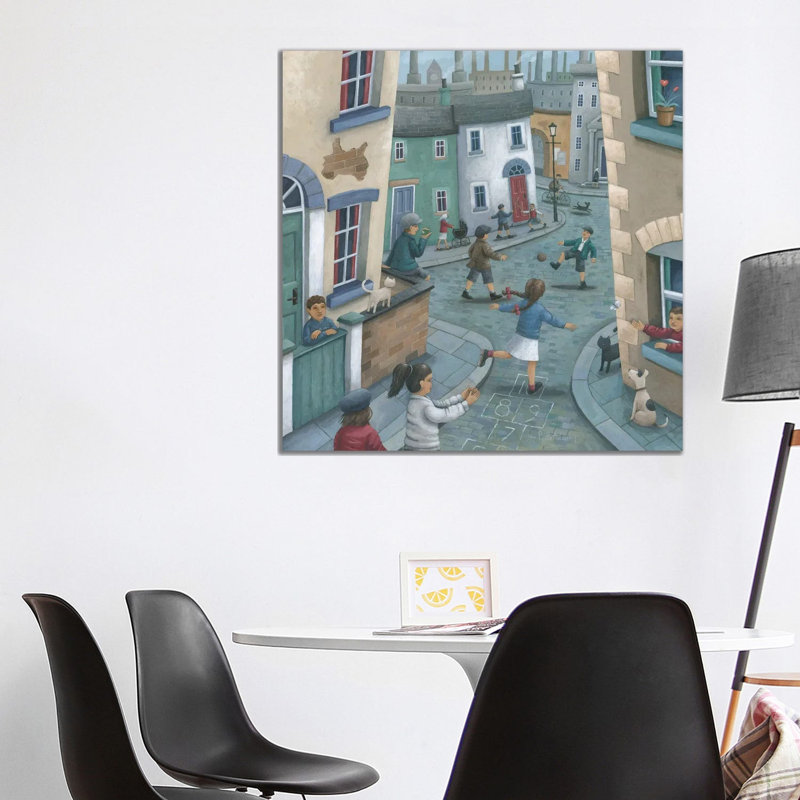 Hopscotch Down The Hill by Peter Adderley - Wrapped Canvas Gallery-Wrapped Canvas Giclée