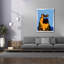 «Cool Dog Blue» par Irena Orlov, art mural sur toile-1865450291