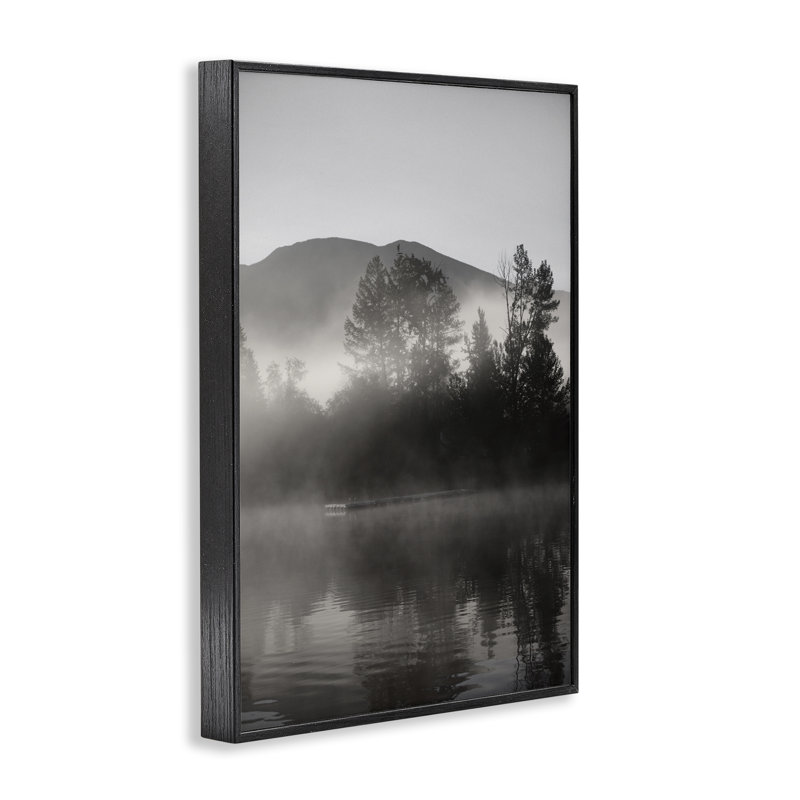  «Apaisant lac ondulé», estampe numérique par Carol Robinson, H 18 po x l 12 po, Giclée encadrée noir minuit