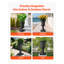 Ensemble de 2 pots de fleurs classiques en plastique noir en forme d'urne - 67 cm de hauteur, avec drainage, pour l'intérieur et l'extérieur, parfaits pour décorer une terrasse, un jardin ou un porche.