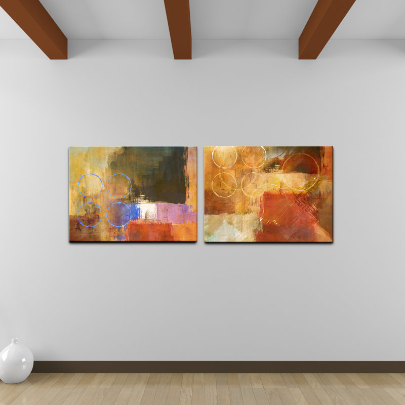 Oversized Abstract - 2 Piece Wrapped Canvas Gallery Wall Set