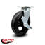 8 Inch Rubber on Steel Swivel Caster with Roller Bearing and Brake SCC