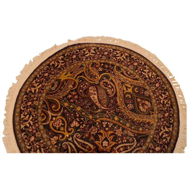 Hand Knotted Wool Area Rug in Aubergine
