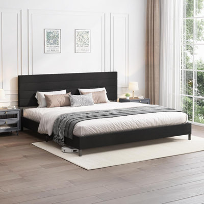 Lit plateforme tapissier Yeudiel