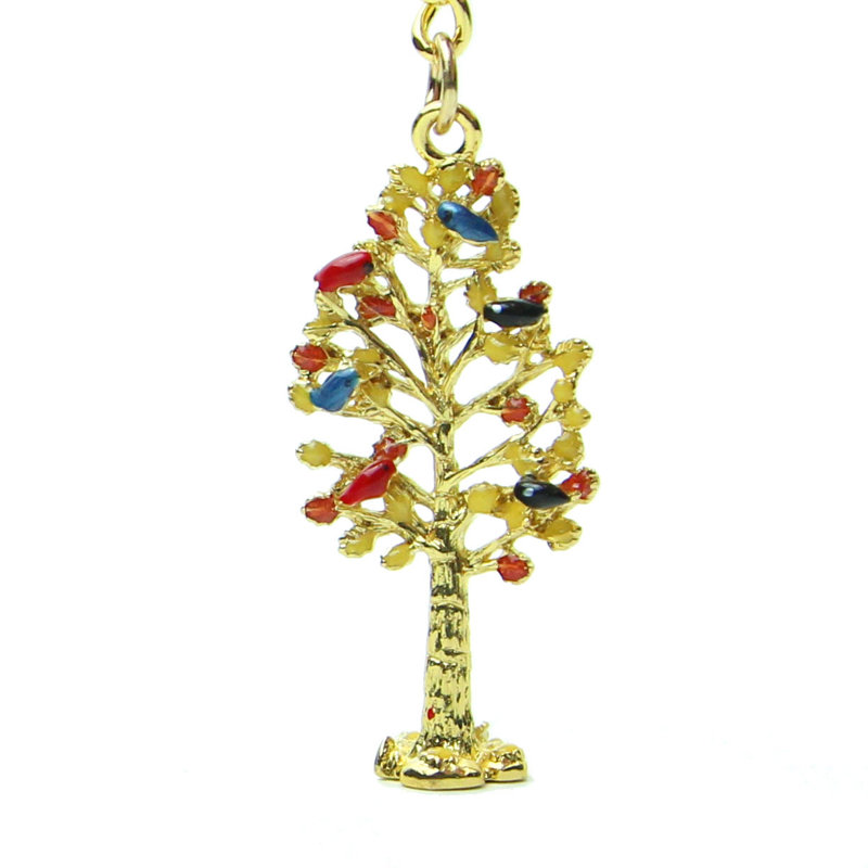 Porte-clés amulette d’arbre Wealth