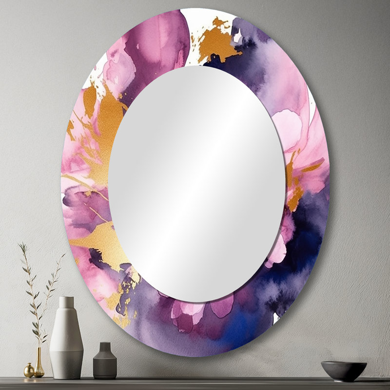 Lemelle - Miroir abstrait en métal, 43 po x 33 po
