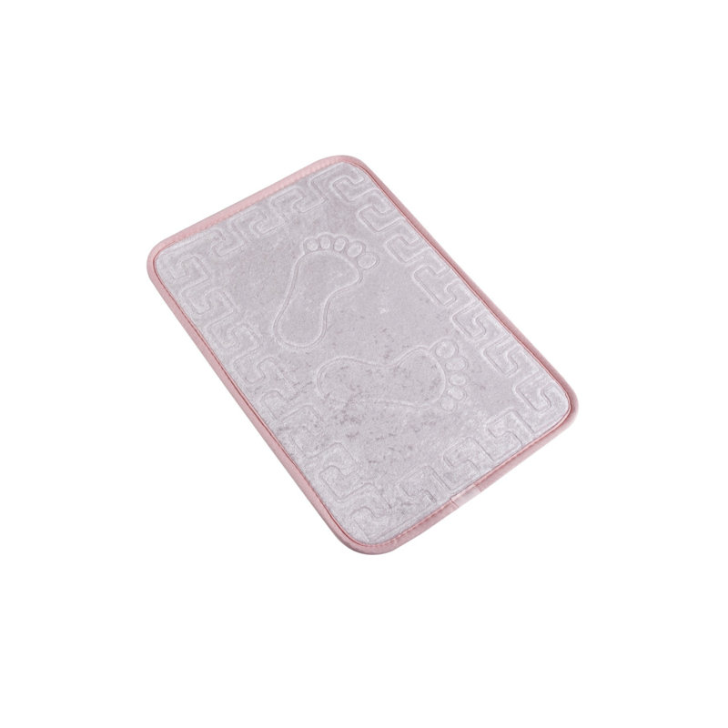 Antibacterial Bathmat, 100% Polyester, 15.7 x 23.6 inches | Non-Slip Underside for Safety | Machine Washable at 86°F | Soft Powder Color | Perfect for Bathroom, Shower, or Spa - Stylish & Functional Design