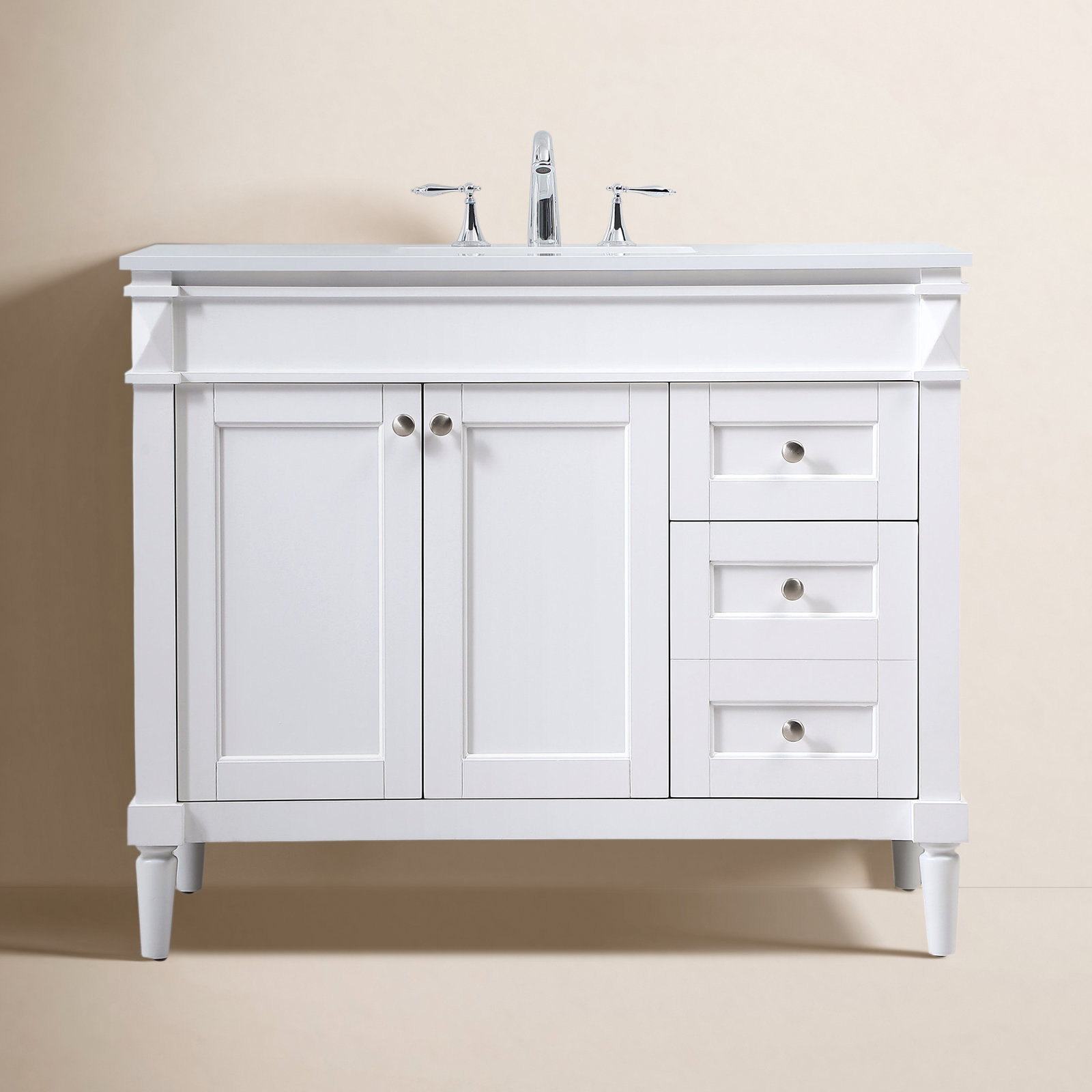 Readington 42'' Single Bathroom Vanity, White