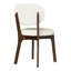 Ensemble de 2 chaises de cuisine rembourrées en chenille en bois massif de style campagnard Middleton