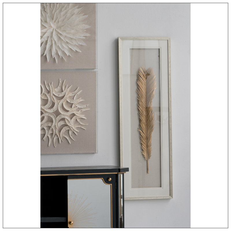 Feuille, art mural encadré, décoration murale pour salon, salle à manger, bureau, chambre à coucher