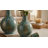 Decorative Table Vase Set Ceramic and Stoneware Sculptural Bottle-Shaped Design with Handcrafted Artisan Glaze Detailing Ideal for Accent Styling and Shelf Display - Set of 3-117258553